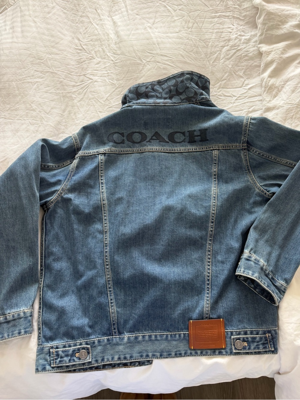 Coach Denim Signature Jacket in Blue with Logo
